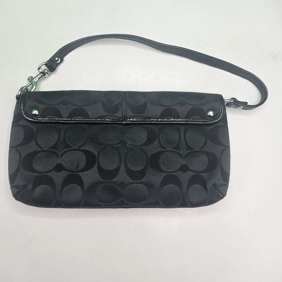 Coach Ashley Large Wristlet Clutch Wallet Signature C Clutch CC Slots Canvas - Picture 2 of 11